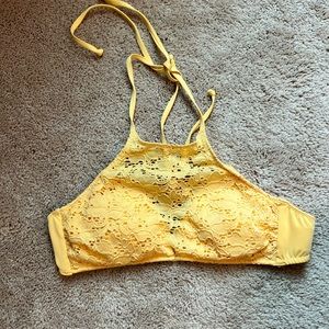 Yellow H&M halter bikini top